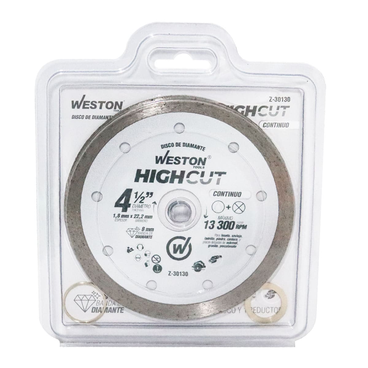 Disco de Diamante Rin Continuo 4-1/2" HighCut | Z-30130