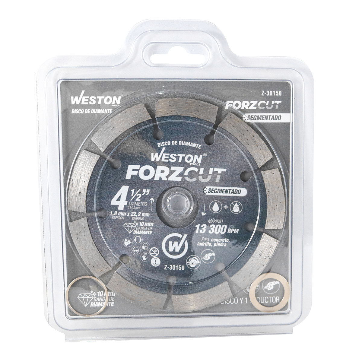 Disco de Diamante Rin Segmentado 4-1/2" ForzCut | Z-30150