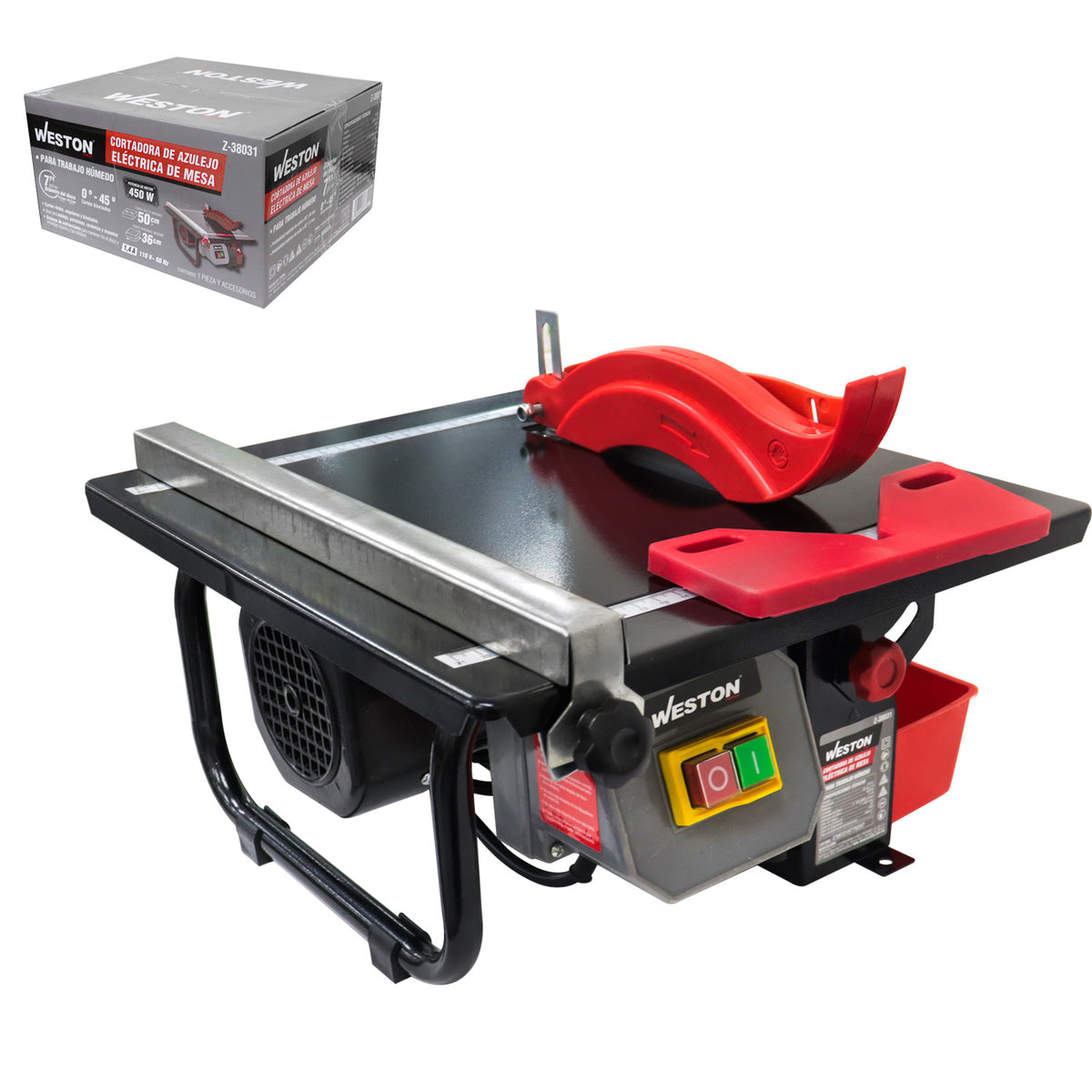 Cortadora de Azulejo Eléctrica 450W de Mesa para Trabajo en Húmedo 7" | Z-38031