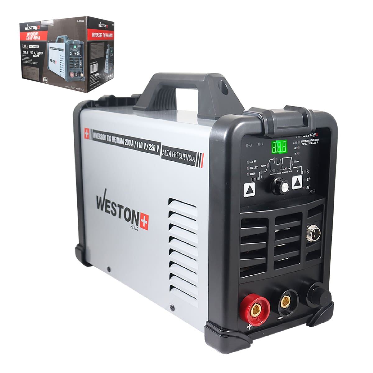 Inversor TIG HF/MMA 200A Con LCD Bivoltaje 110/220V 1 Fase | Z-67110