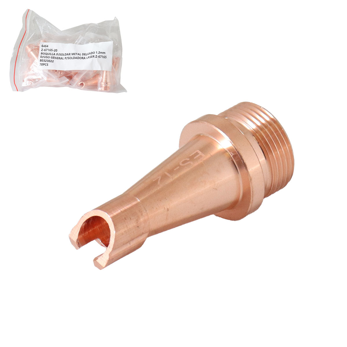 Boquilla para Soldar Metal Delgado 1.2mm de Uso General para Soldadora Láser Z-67165 | Z-67165-20