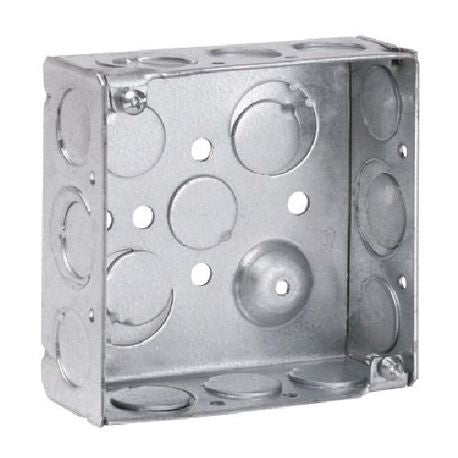 Caja Cuadrada De Acero Galvanizado 4" x 4"