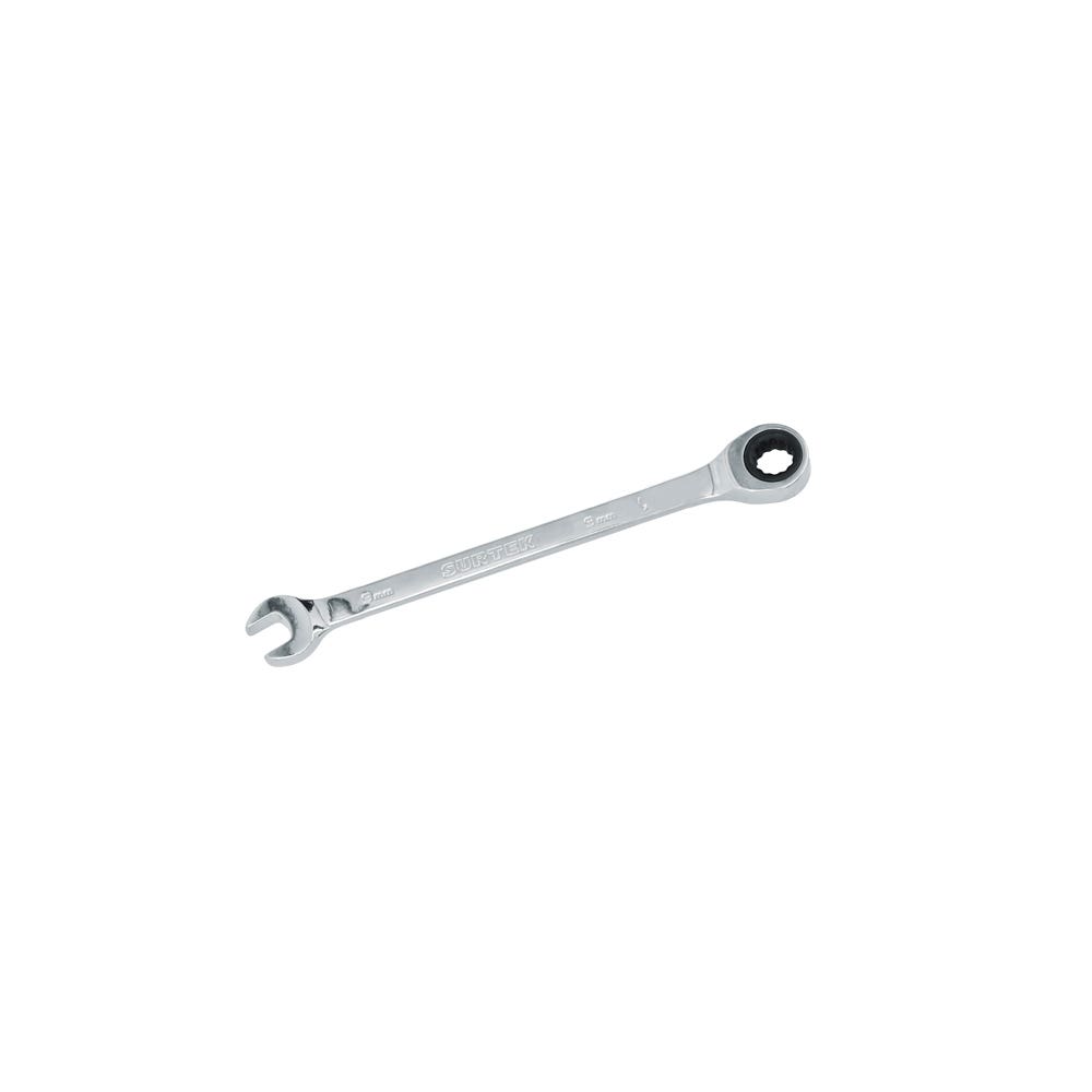 Llave Combinada Pulido Espejo De Matraca Métrica, 12 Puntas, Surtek 100579