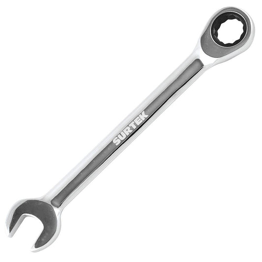 Llave Combinada Pulido Espejo De Matraca Métrica, 12 Puntas, Surtek 100582
