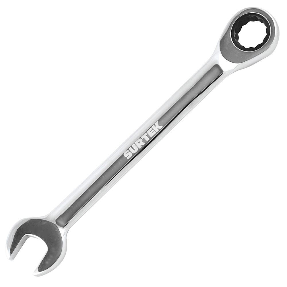 Llave Combinada Pulido Espejo De Matraca Métrica, 12 Puntas, Surtek 100585