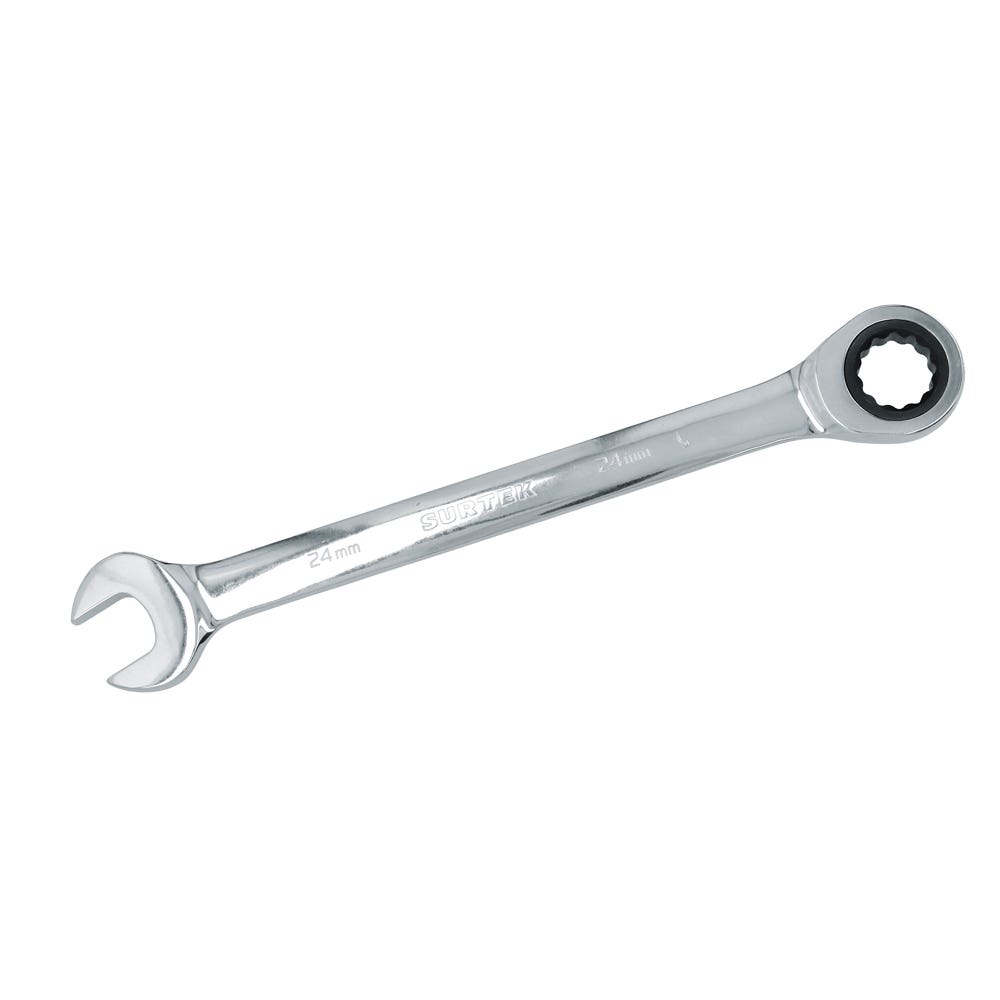 Llave Combinada Pulido Espejo De Matraca Métrica, 12 Puntas, Surtek 100592