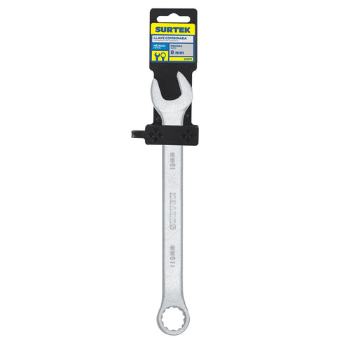 Llave Combinada Satinada Métrica, 12 Puntas, Surtek 106M