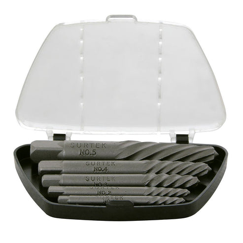 Juego De Extractor cola De Cochino Para Tornillos, 5 Piezas, Surtek 107040