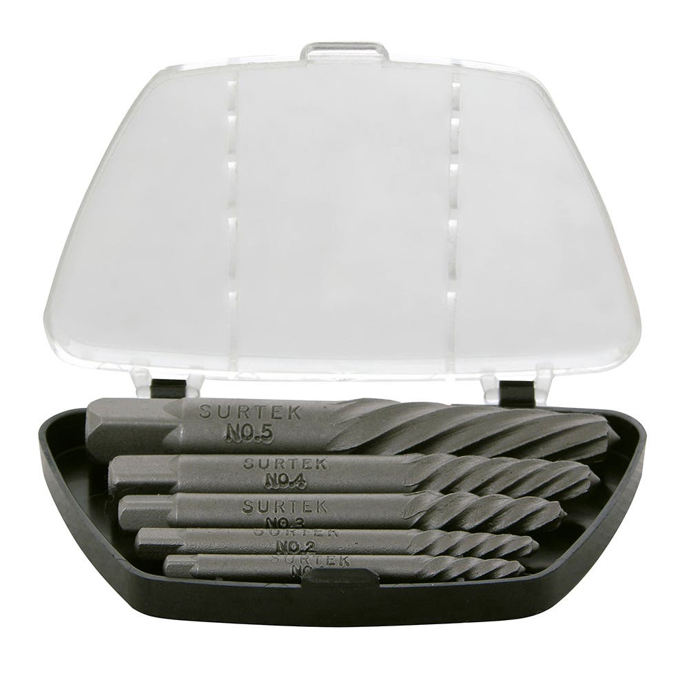 Juego De Extractor cola De Cochino Para Tornillos, 5 Piezas, Surtek 107040