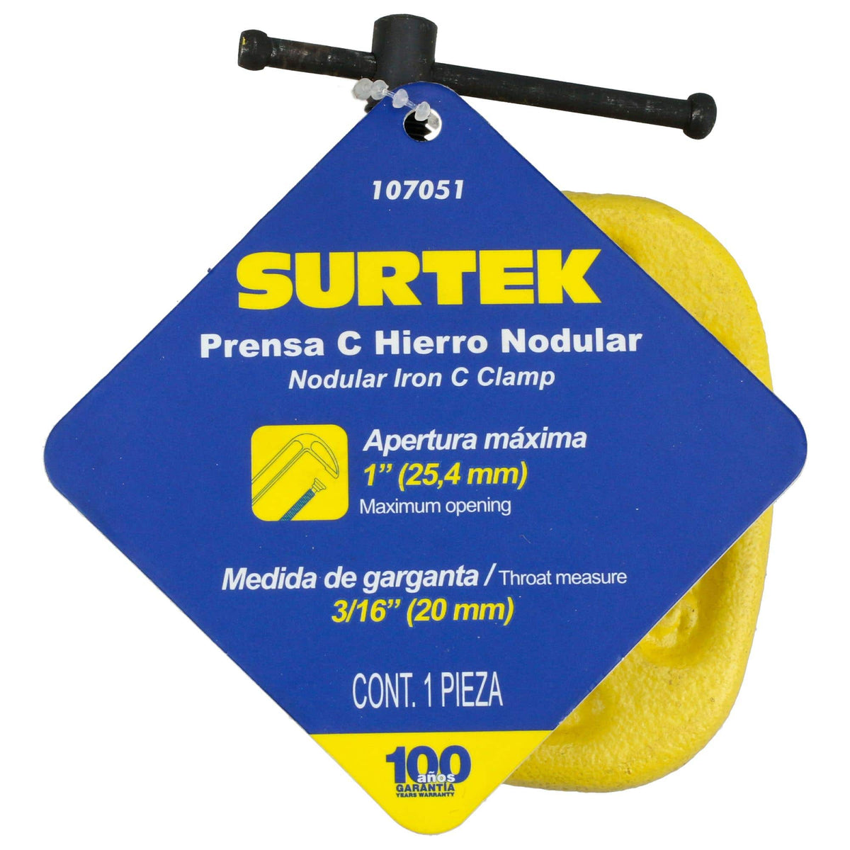 Prensa Tipo C Hierro Nodular 1, Surtek 107051