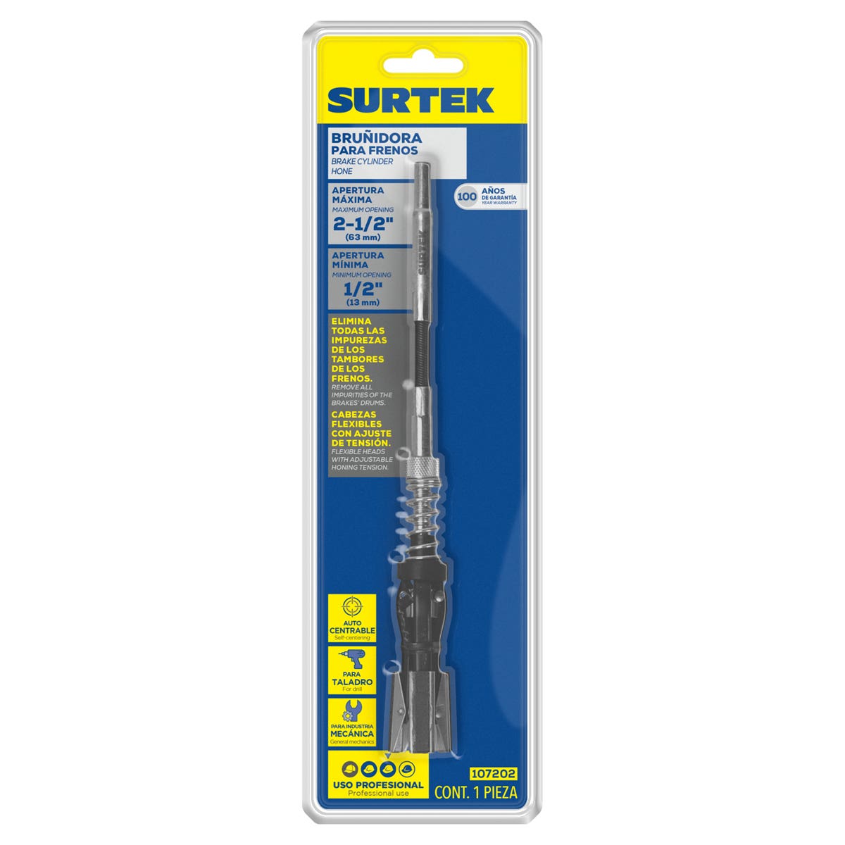 Bruñidora Para Frenos De Tambor De 1/2 A 2-1/2, Surtek 107202