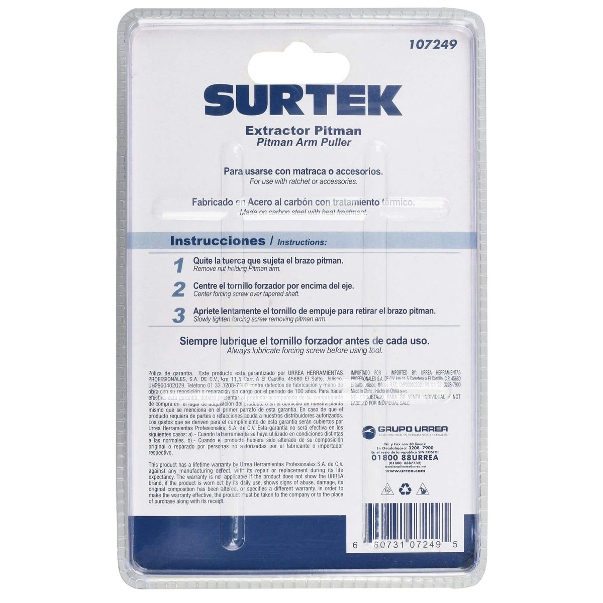Extractor Tipo Pitman Para Auto 2-1/2, Surtek 107249