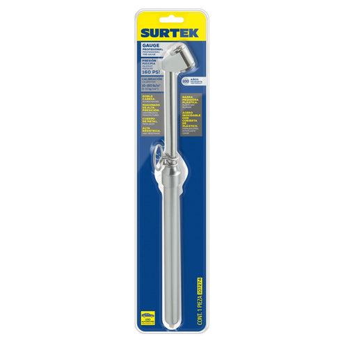 Gauge Tipo Lápiz De Doble Cabeza 120 PSI, 38.20 cm, Surtek 107274