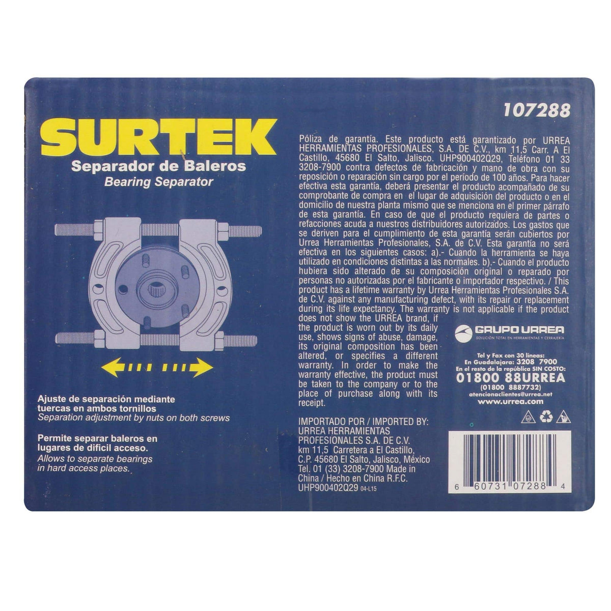 Separador De Baleros 1-1/4 A 2-1/4, Surtek 107288
