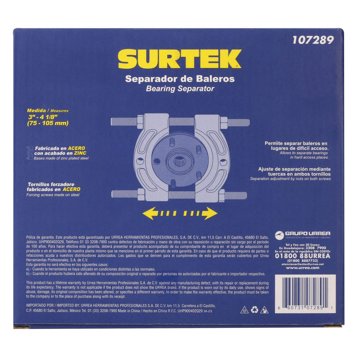 Separador De Baleros 3 A 4-1/2, Surtek 107289