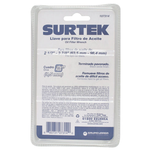 Llave Autoajustable De 3 Brazos Para Quitar Filtros De 2-1/2 A 3-7/8, Surtek 107314