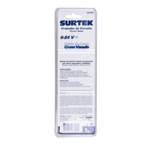 Probadores De Voltaje De Corriente Directa 0 - 24 V, Surtek 107358