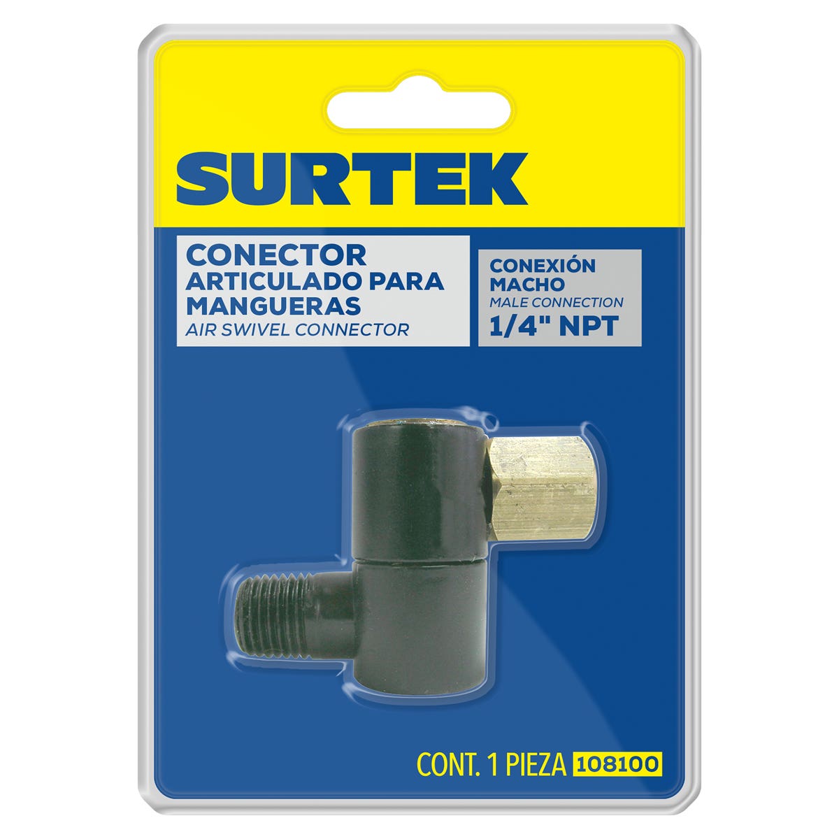 Conector Para Manguera 1/4 NPT, Surtek 108100