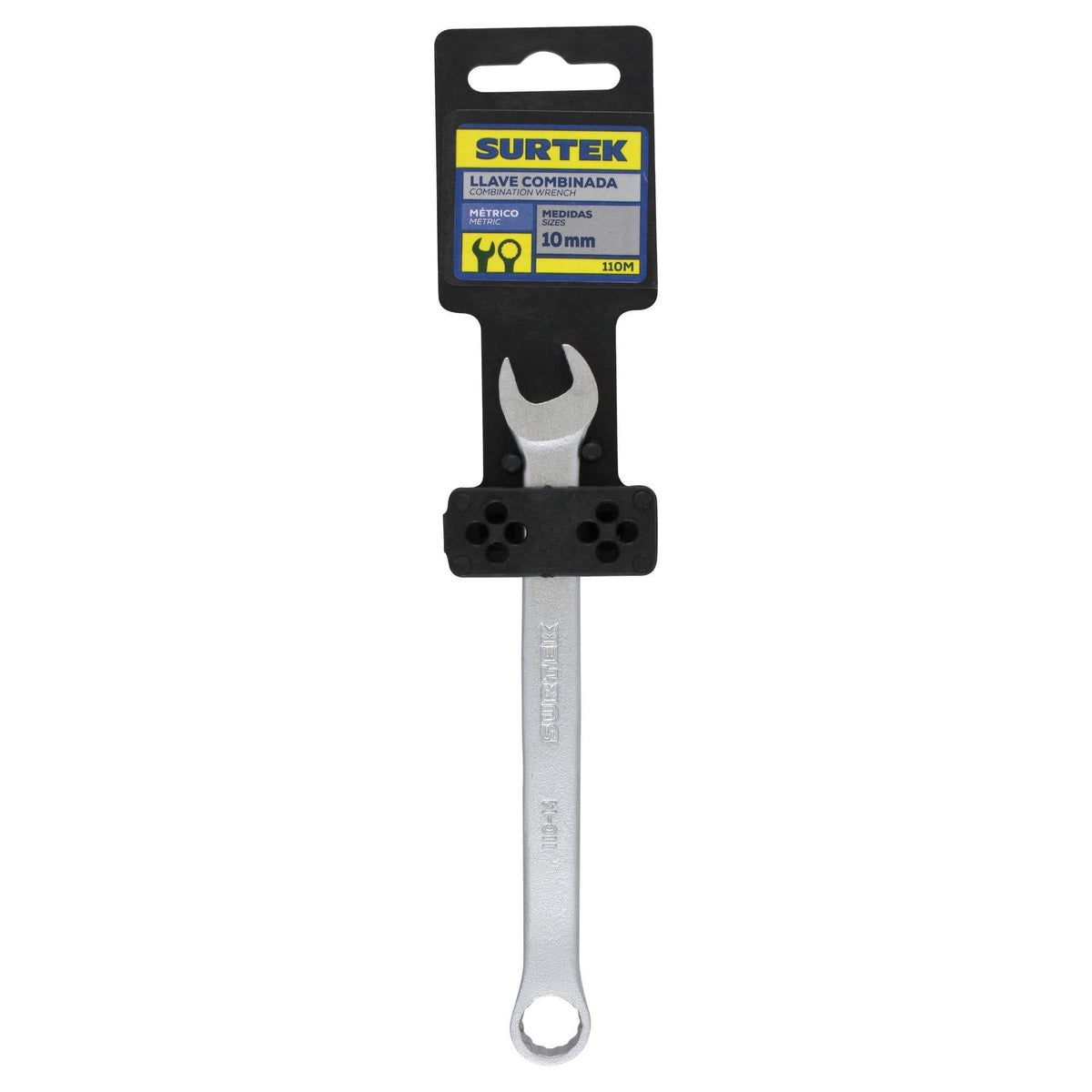 Llave Combinada Satinada Métrica, 12 Puntas, Surtek 110M