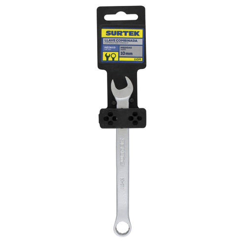 Llave Combinada Satinada Métrica, 12 Puntas, Surtek 110M
