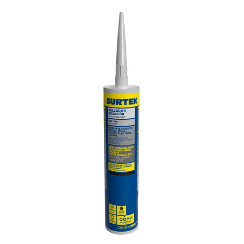 Silicón Color Negro, 280 ml, Surtek 113451
