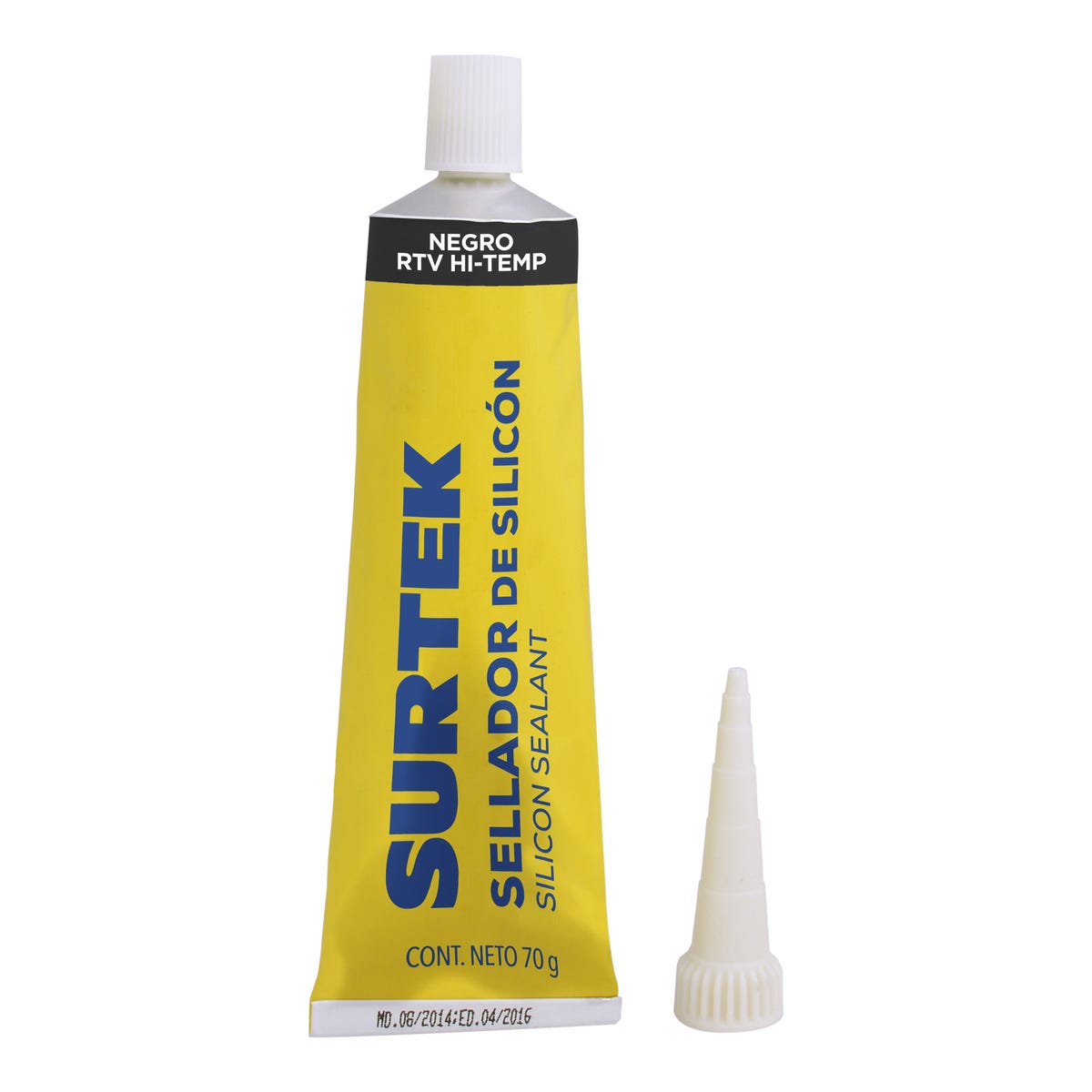 Silicón Para Alta Temperatura, Color Negro En Tubo, Surtek 113458