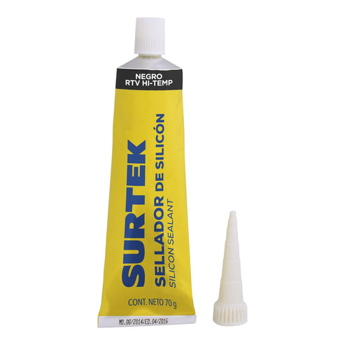 Silicón Para Alta Temperatura, Color Negro En Tubo, Surtek 113458