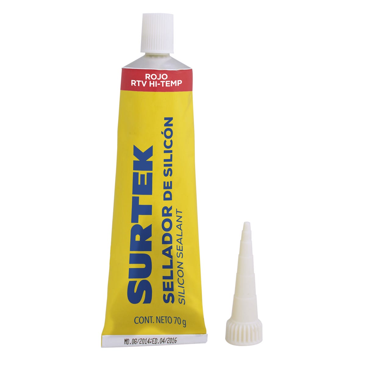 Silicón Para Alta Temperatura, Color Rojo En Tubo, Surtek 113459