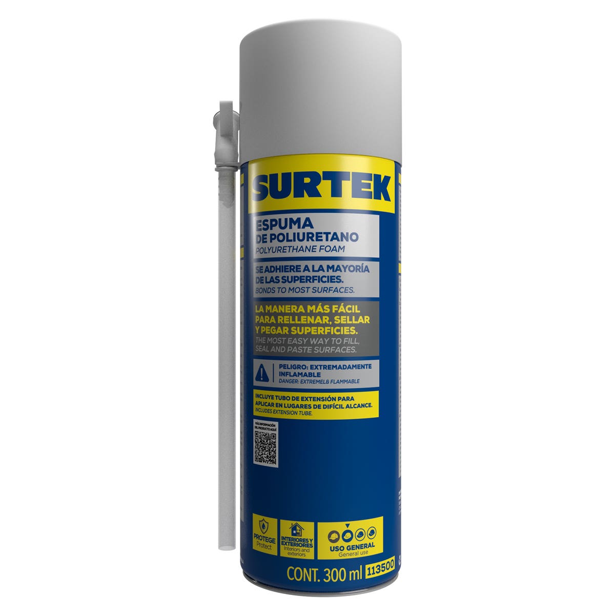 Espuma De Poliuretano Resistente A La Temperatura, 300 ml, Surtek 113500