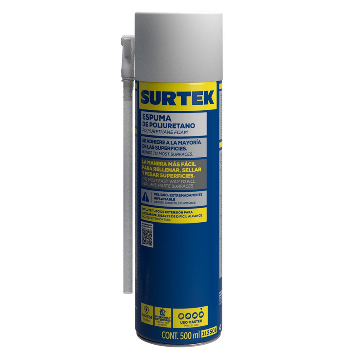 Espuma De Poliuretano Resistente A La Temperatura, 500 ml, Surtek 113501