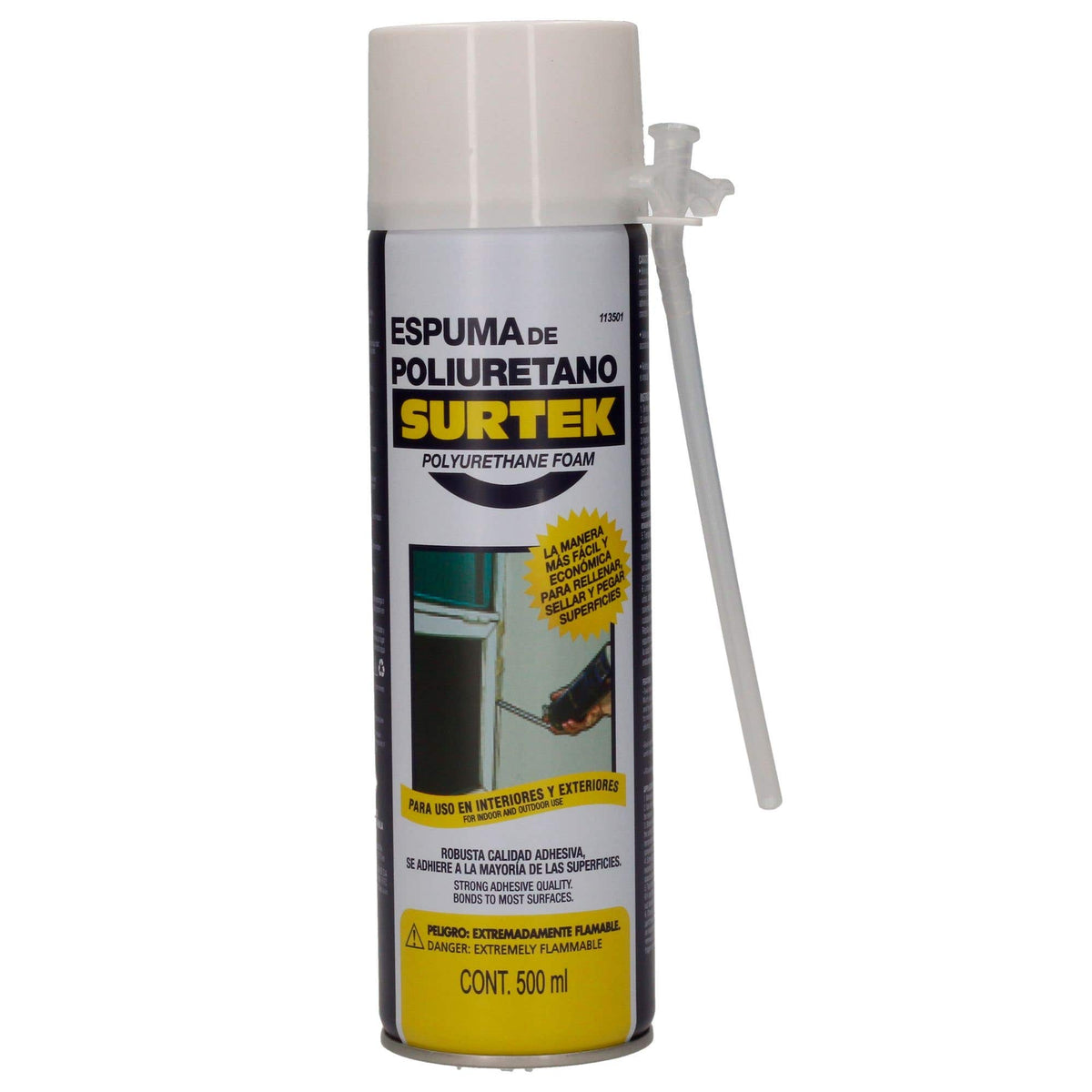 Espuma De Poliuretano Resistente A La Temperatura, 500 ml, Surtek 113501