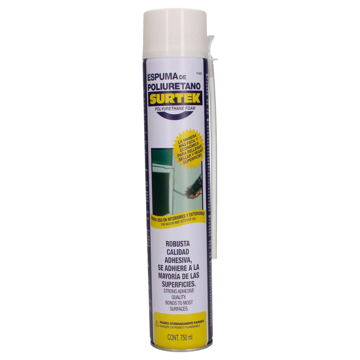 Espuma De Poliuretano Resistente A La Temperatura, 750 ml, Surtek 113502