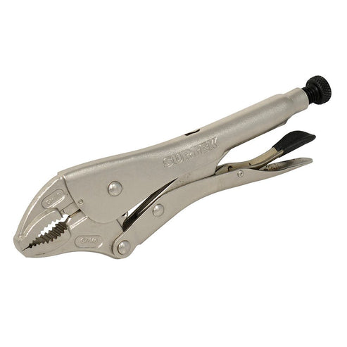 Pinza De Presión Cromada Quijada Curva De 7, Surtek 115083