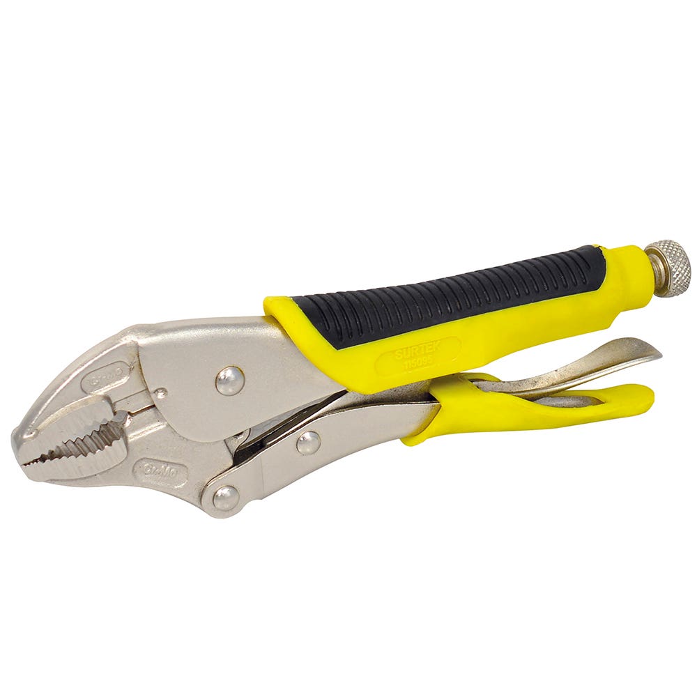 Pinza De Presión Con Mango Bimaterial Punta Recta De 10, Surtek 115096