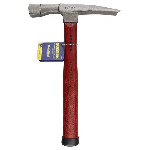 Martillo Para Albañilería Con Mango De Madera 13, 24 Oz, Surtek 117018