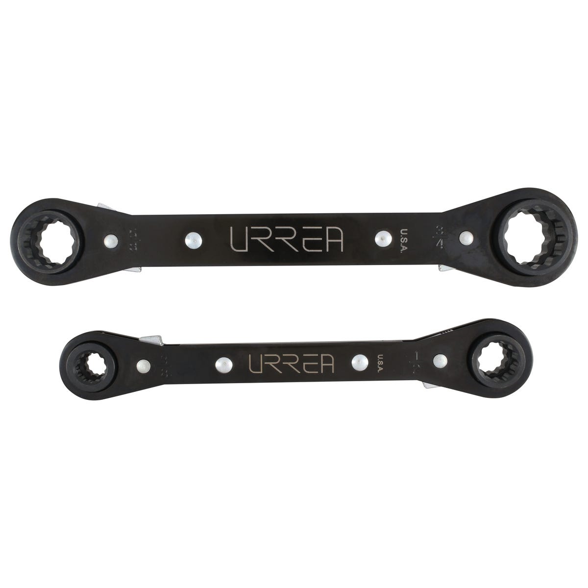 Juego De Llaves De Estrías De Matraca Reversible 4 En 1 Pulgadas, 12 Puntas, Urrea 1170A