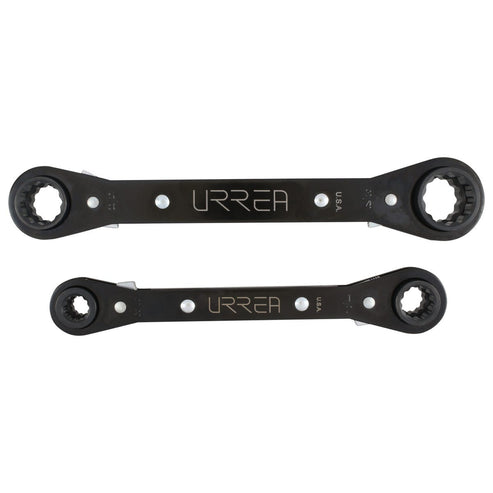 Juego De Llaves De Estrías De Matraca Reversible 4 En 1 Pulgadas, 12 Puntas, Urrea 1170A