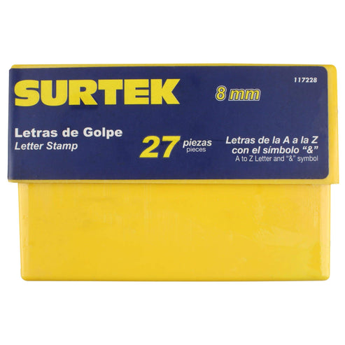 Juego De Letras De La A A La Z De Golpe 8 mm, 27 Piezas, Surtek 117228