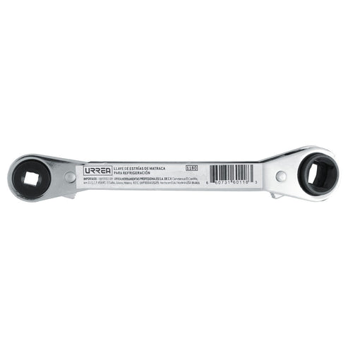 Llave De Estrías De Matraca Para Refrigeración En Pulgadas, 1/4 x 3/16- 3/8 x 5/16, Urrea 1180
