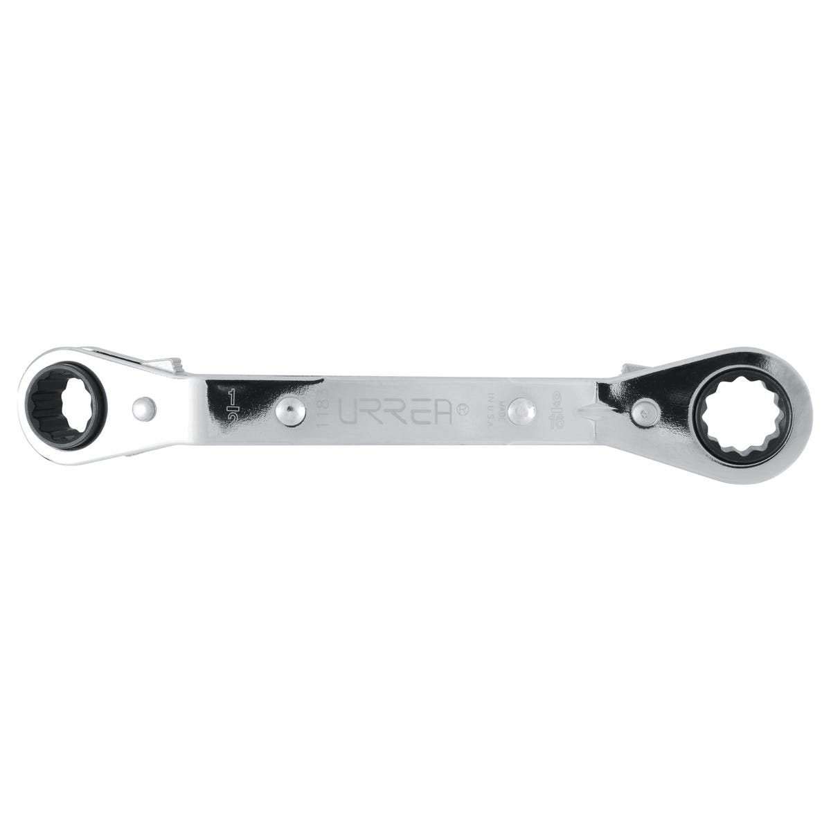 Llave De Estrías Acodada De Matraca 1/2" x 9/16" Urrea 1183