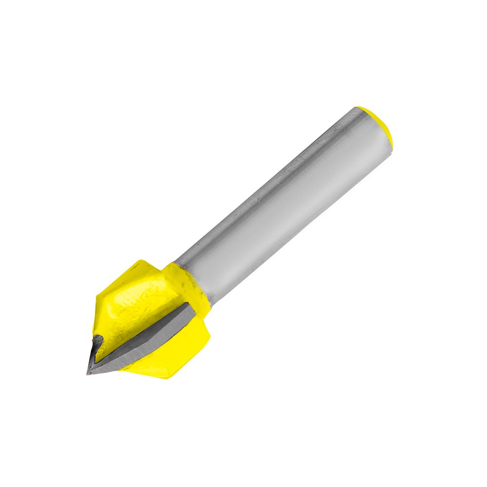 Broca Para Router De Acero Corte En V 1/2 Zanco De 1/4, Surtek 119265
