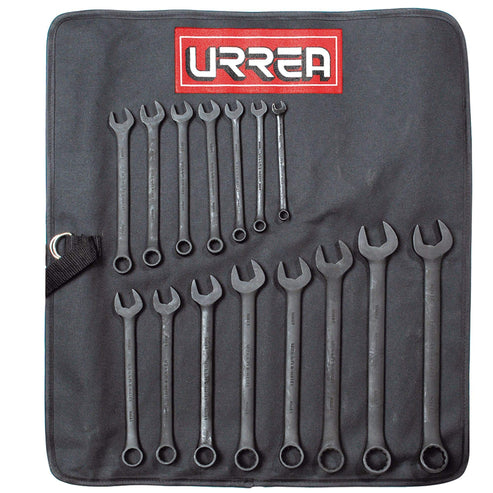 Juego De Llaves Combinadas Fosfatizadas Métricas, 12 Puntas, Urrea 1200FMB