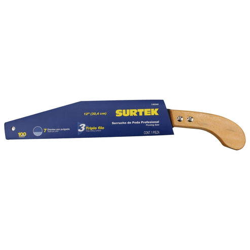 Serrucho De Poda Con Mango De Madera Curvo 12, Surtek 120260