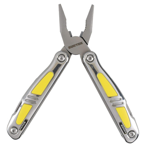 Pinza Multiherramienta Con Mango De Acero Inoxidable Y Plástico 14 En 1 De 6, Surtek 120525