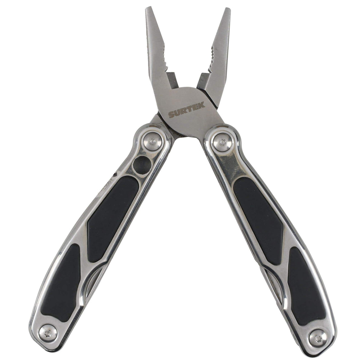 Pinza Multiherramienta Con Mango De Acero Inoxidable Y Plástico Con Luz LED 14 En 1 De 6, Surtek 120526