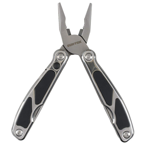 Pinza Multiherramienta Con Mango De Acero Inoxidable Y Plástico Con Luz LED 14 En 1 De 6, Surtek 120526