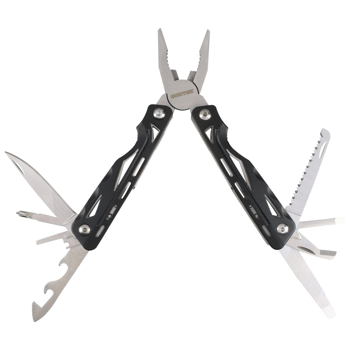 Pinza Multiherramienta Con Mango De Aluminio Y Plástico 13 En 1, Surtek 120527