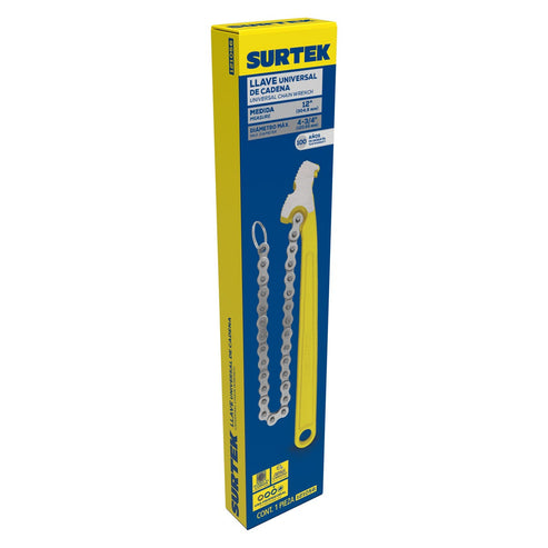 Llave Universal De Cadena De Acero De 4-3/4, Surtek 121056