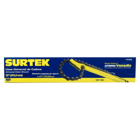 Llave Universal De Cadena De Acero De 4-3/4, Surtek 121056