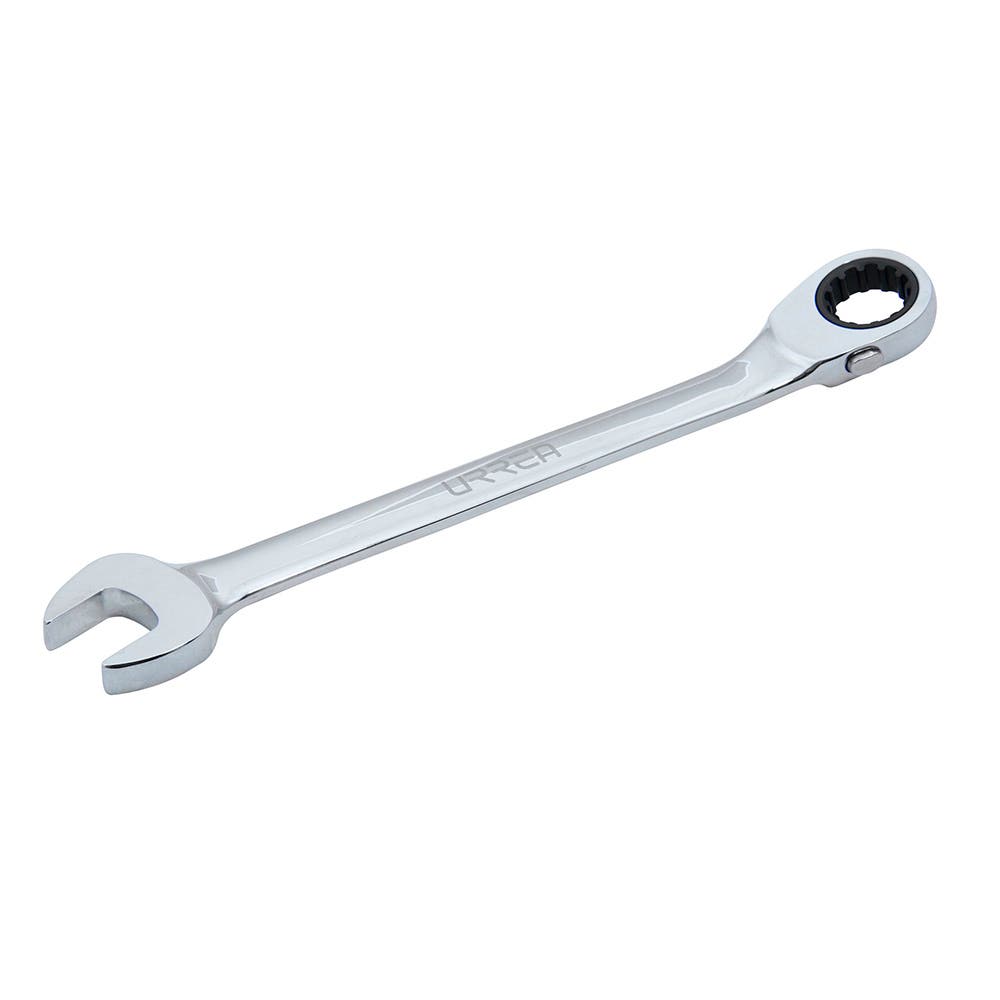 Llave Combinada Pulido Espejo De Matraca Spline Reversible Métrica, 10 mm, Urrea 1210MCMR